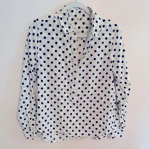 J. crew polka dot button down
